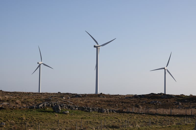 Wind turbines in the area around Invern in Connemara, Co Galway. Photograph: Bryan O’Brien