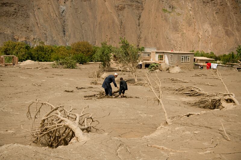 The village of Khak Sangul this week after a flash flood, in Shinwari, eastern Afghanistan. Photograph: Kiana Hayeri/New York Times