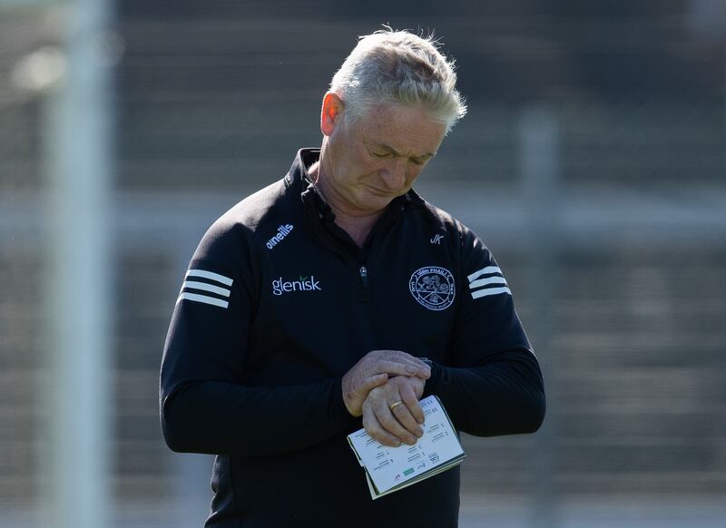 Offaly manager Johnny Kelly ahead of the Leinster Championship fourth round game against Wexford. Photograph: Leah Scholes/Inpho
