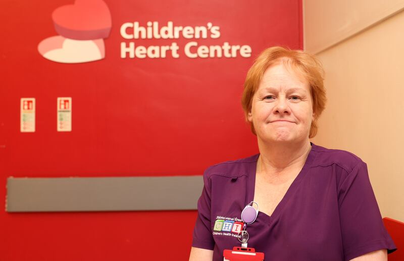 Marie Faulkner, healthcare Assistant at the Children's Heart Centre in Crumlin children's hospital: 'It’s wonderful to see a baby who has been so sick go home.' Photograph: Laura Hutton/The Irish Times