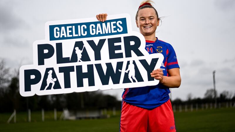 Meath and Dunboyne footballer Vikki Wall at the launch of the new Gaelic Games Player Pathway. Photograph:   Harry Murphy/Sportsfile