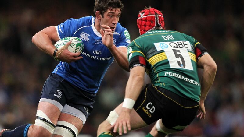 Nathan Hines carries during the 2011 Heineken Cup final. Photograph: Colm O’Neill/Inpho