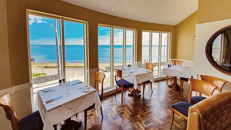 The dining room of King Sitric in Howth in Co Dublin has large windows to maximise the beautiful views of Balscadden Bay, the harbour and the marina
