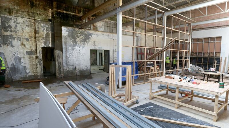 The site of the new temporary gallery space in Galway: Before