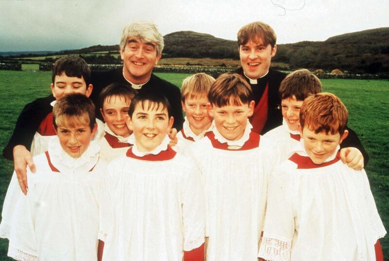 Ardal O’Hanlon with Dermot Morgan in Father Ted