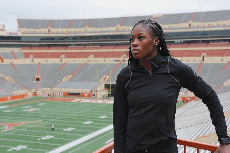 Well grounded: Despite initial reservations, Rhasidat Adeleke has adapted happily to her new surrounds at the University of Texas. Photograph: Darragh Bambrick