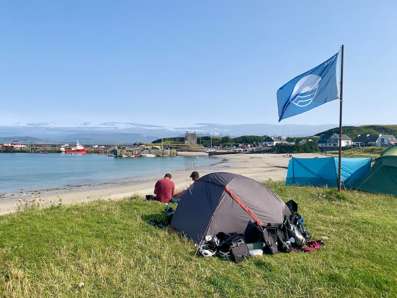 The campsite on Clare Island