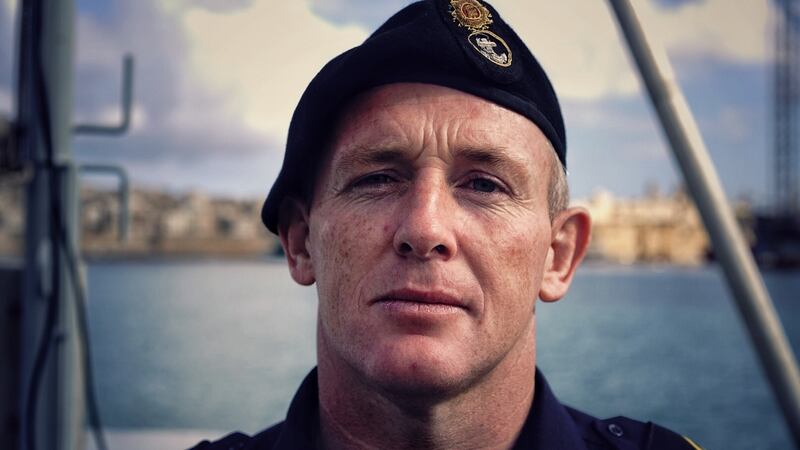 “You don’t go into the water,” insists  petty officer Dave O’Leary, who, seeing a drowning woman and child, does precisely that