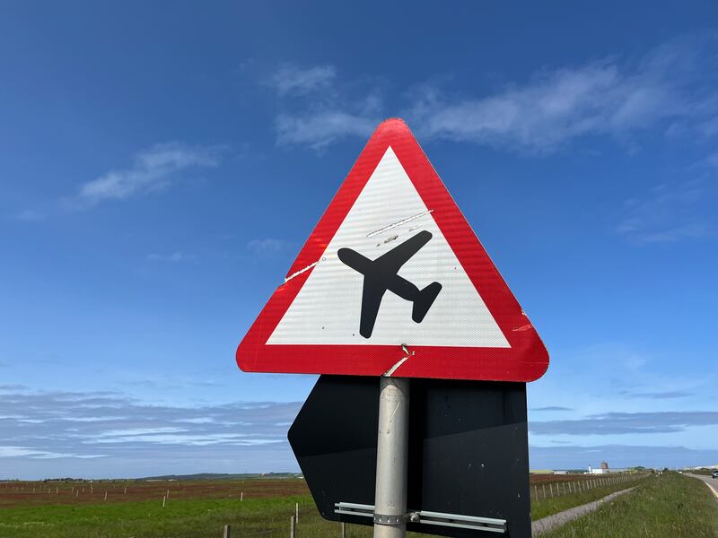 Aircraft sign at RAF Lossiemouth in Scotland