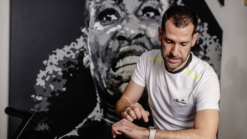 “The Fitbit Sense is great, it’s waterproof so I can wear it in the pool and it will calculate my lengths.” Photograph: Al Higgins