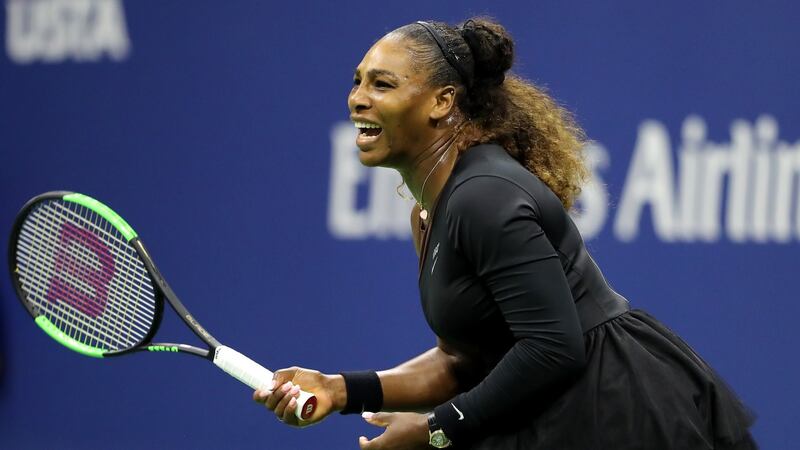 Serena Williams beat sister Venus in straight sets in New York. Photograph: Elsa/Getty