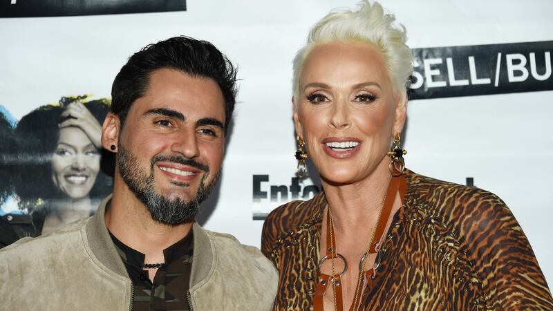 Brigitte Nielsen and husband Mattia Dessi. (Photo by Amanda Edwards/ WireImage)