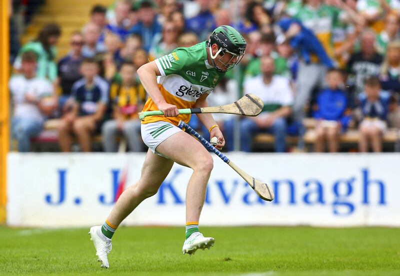 Offaly's Cathal Robinson has a hurley thrown at him by Tipperary’s Damien Corbett, who was sent off, during the All-Ireland MFC Final. Photograph: Ken Sutton/Inpho