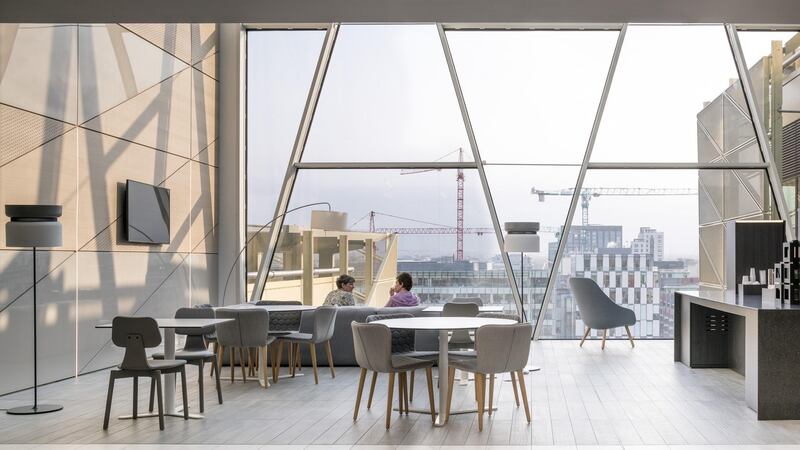 The interior of the new Central Bank by Henry J Lyons