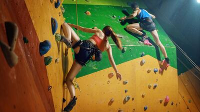 An activity that the whole family can get involved in is bouldering