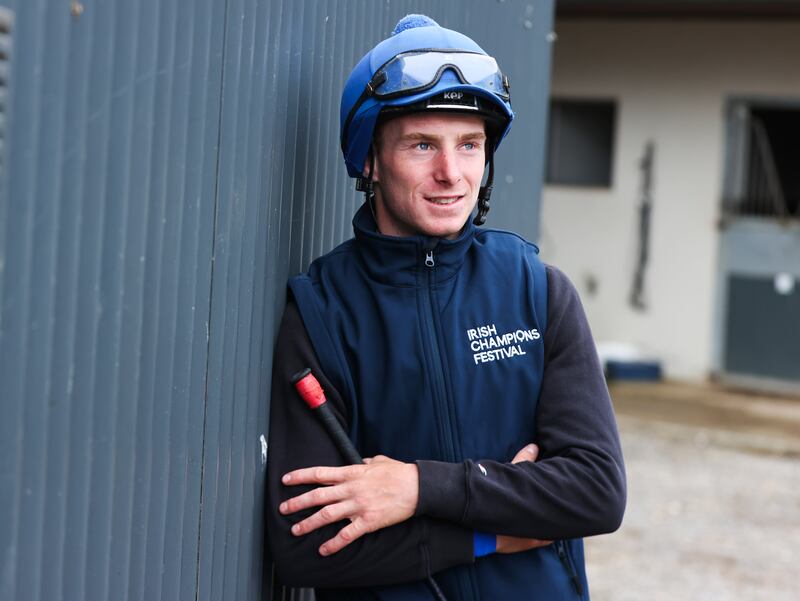 Jockey Wesley Joyce teams up with Lightning Bear in the Goffs 500 at the Curragh. Photograph: Tom Maher/Inpho