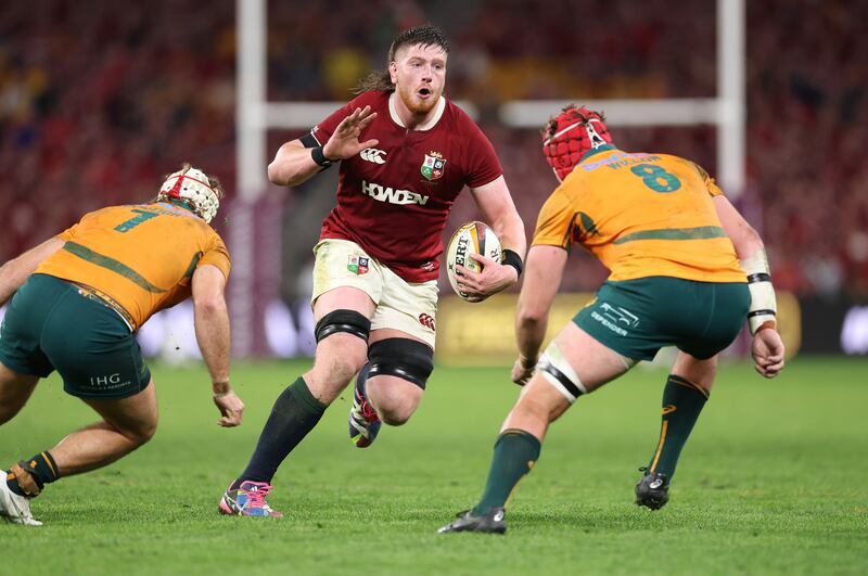 Joe McCarthy in action for the Lions against the Wallabies. Photograph: David Rogers/Getty Images
