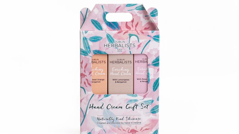 The Dublin Herbalist Hand Cream Gift Set (€27) includes three fresh, hydrating  hand creams, each a different blend containing bergamot. Photograph: Ruth Calder-Potts