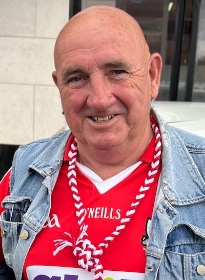 Sean Murphy, from Youghal, before the match. Photograph: Fiachra Gallagher