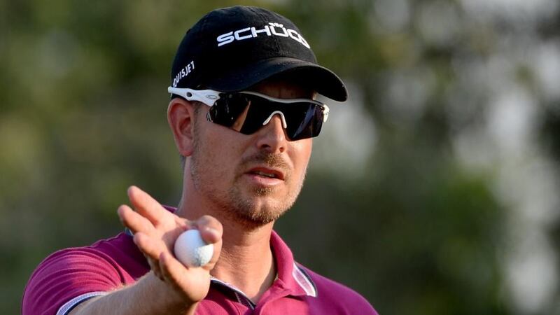 Henrik Stenson of Sweden during the second round of the 2013 DP World Tour Championship on the Earth Course at the Jumeirah Golf Estates in Dubai, United Arab Emirates. Photograph:  Ross Kinnaird/Getty Images