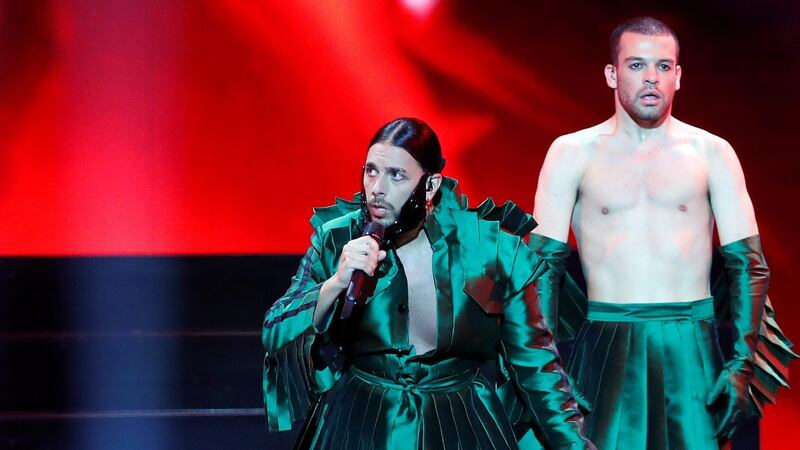 Contestant Conan Osiris of Portugal performs during the first semi-final of 2019 Eurovision Song Contest in Tel Aviv, Israel May 14, 2019. REUTERS/Ronen Zvulun