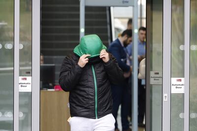 Karl Ronan leaving Blanchardstown Court after pleading guilty to assaulting Green Party leader Roderic O'Gorman. Photograph Nick Bradshaw