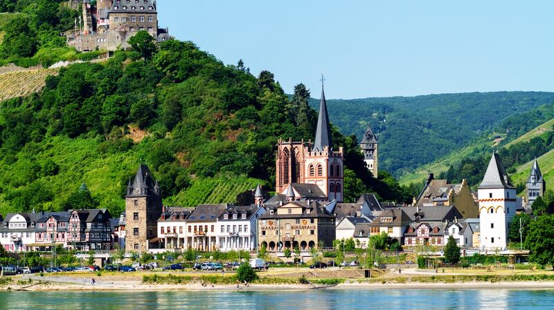 Bacharach and  Burg Stahleck castle on the Rhine