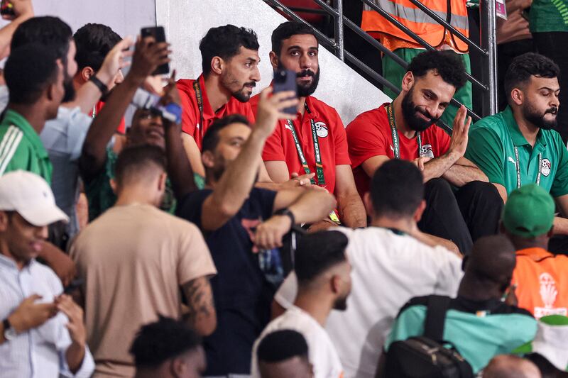 Egypt's Mohamed Salah watches on during the Africa Cup of Nations game between Cape Verde and Egypt. Photograph: Franck Fife/AFP via Getty