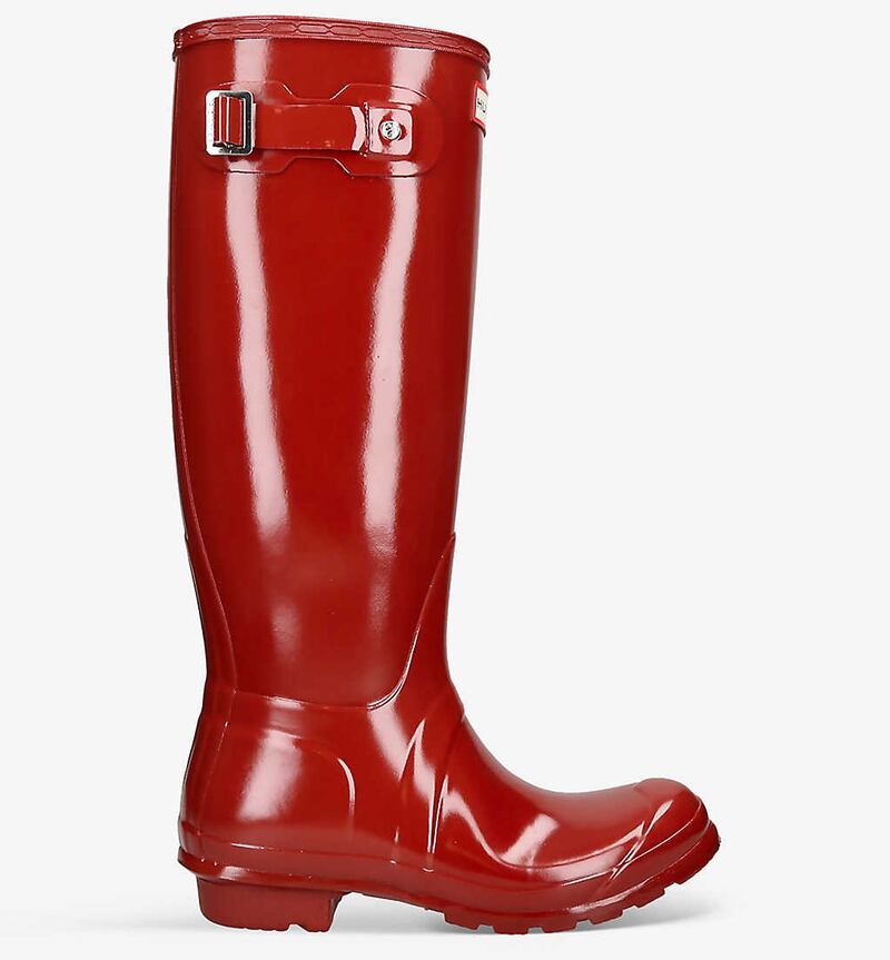 Glossy red wellies, €150 from Hunter