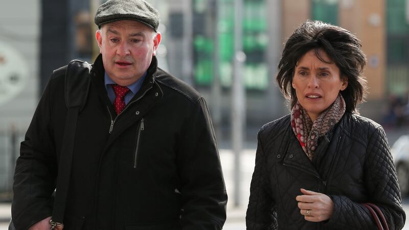 Patrick Quirke (50), of Breanshamore, Co Tipperary, at court on Tuesday with his wife, Imelda. Photograph: Collins Courts