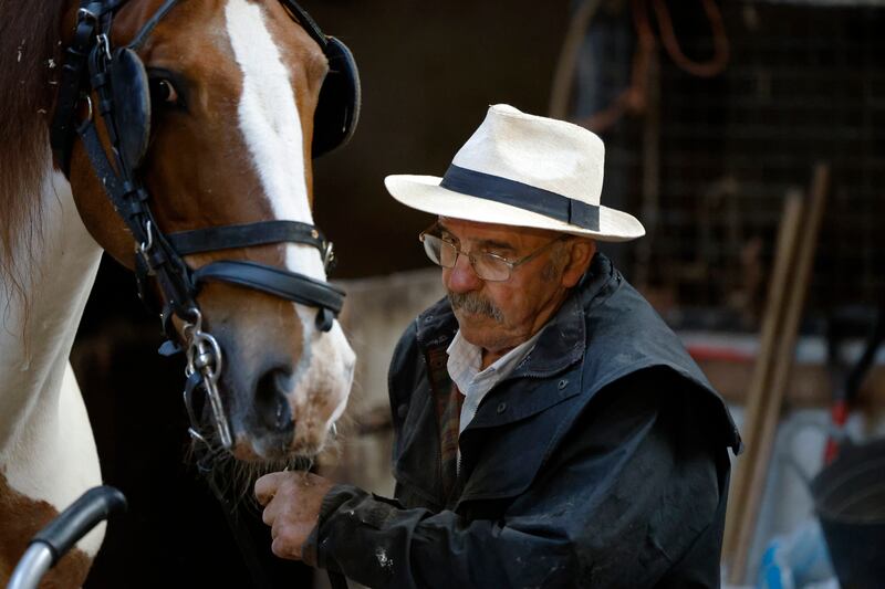 Padser and his mare Christine. Photograph: Nick Bradshaw