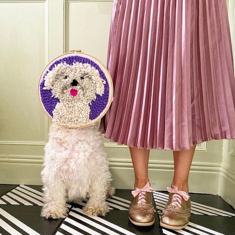 Joanne Mooney and her dog.