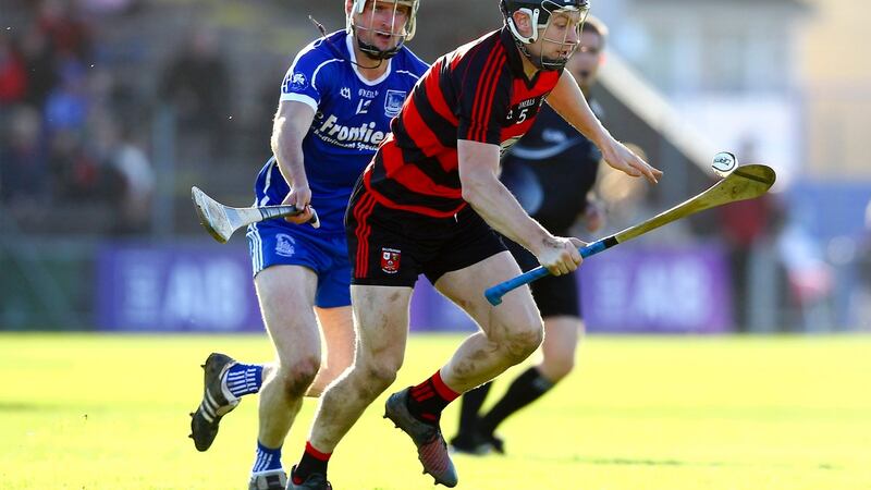 Ballygunner’s Philip Mahony in action against Pa Bourke of Thurles Sarsfields. Photograph: Ken Sutton/Inpho