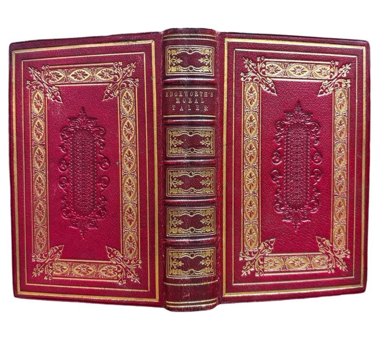 Moral Tales, by Maria Edgeworth, new edition, complete in one volume, with three plates, designs by Harvey; deburcararebooks.com (€575)