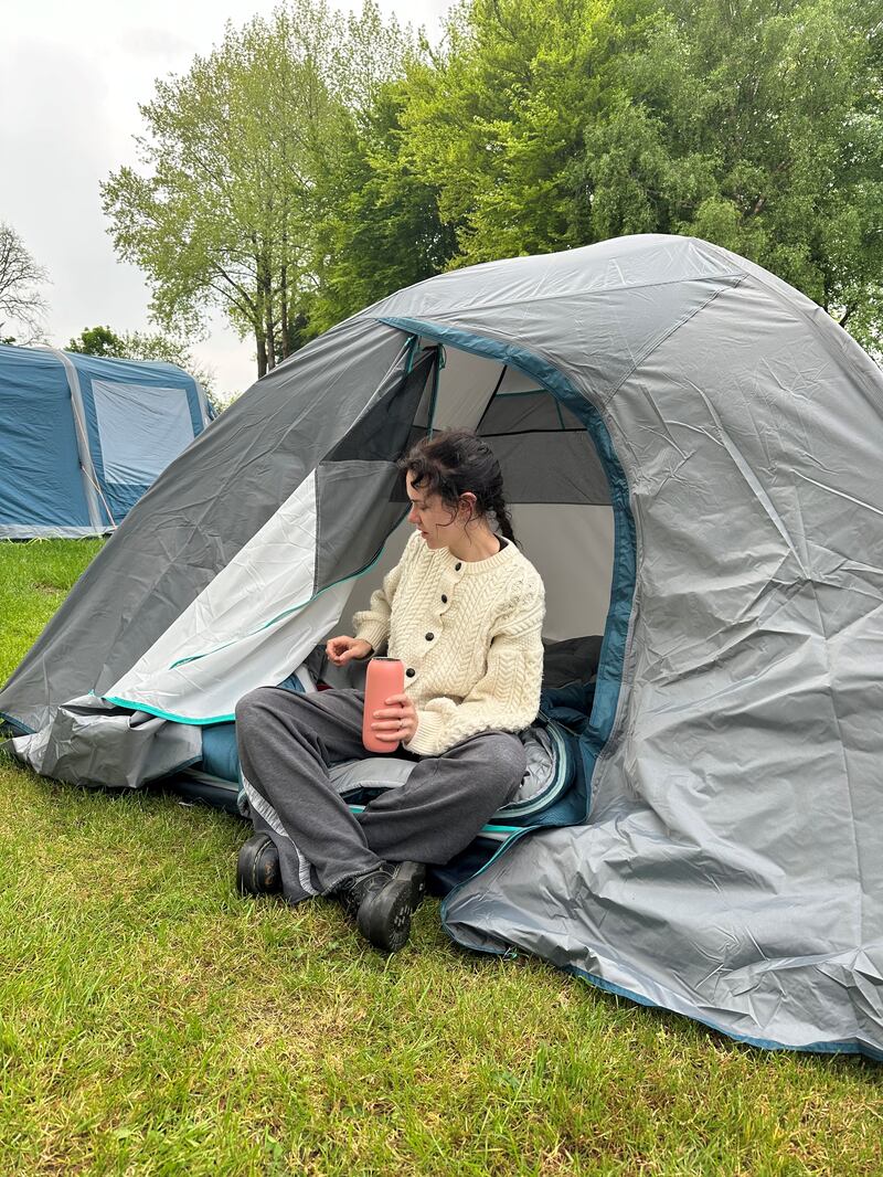 If it were to rain, the tent we bought would not be as suitable, since it’s not tall enough to stand in or big enough to put a chair in, so I will probably invest in a larger tent with a covered porch attached if regular camping trips become part of our lives.