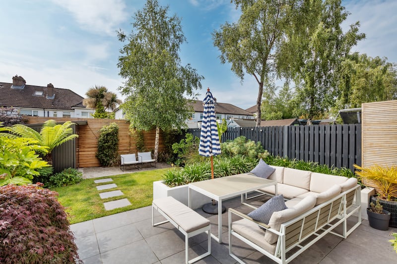 The rear garden has been fully landscaped.