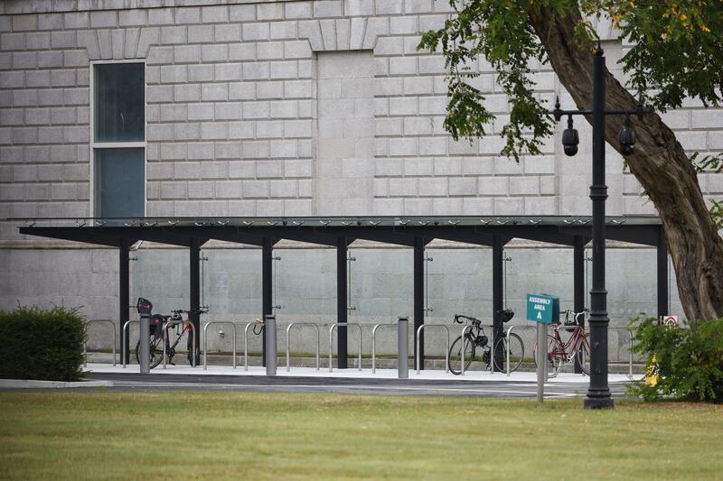 The bike shed on the Merrion Square side of Dáil Éireann. Photograph: Nick Bradshaw