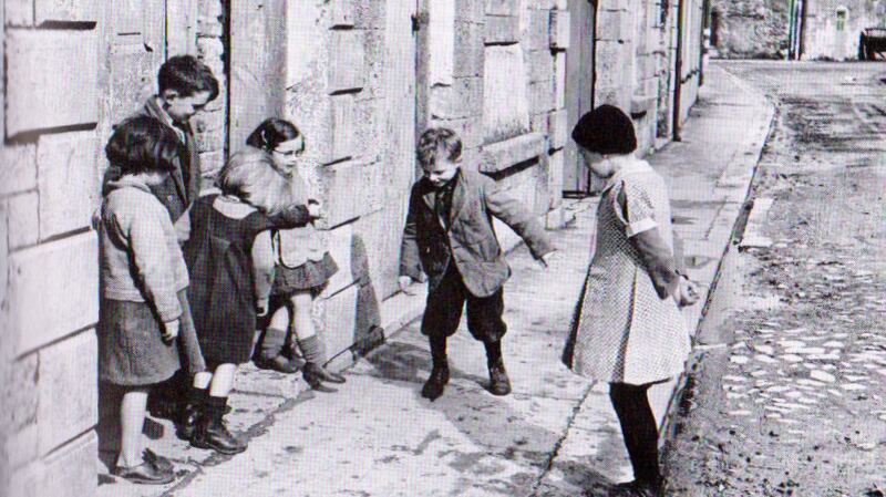 Hopscotch on Lower Merchant’s Road, Galway from ‘City of Streams, Galway Folklore and Folklife in the 1930s’ by Caitriona Hastings.