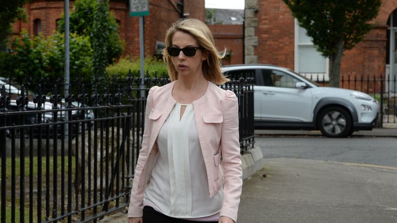 RTÉ news presenter Caitriona Perry at the funeral of Noel Whelan. Photograph: Alan Betson/The Irish Times