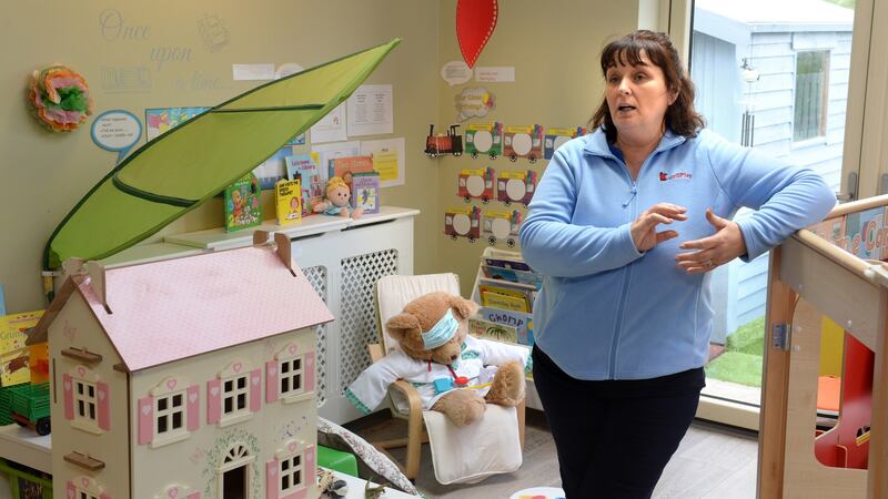 Evelyn O’Reilly, owner at Kidz@Play, in Newton Hall, Maynooth, Co Kildare. Photograph: Dara Mac Donaill