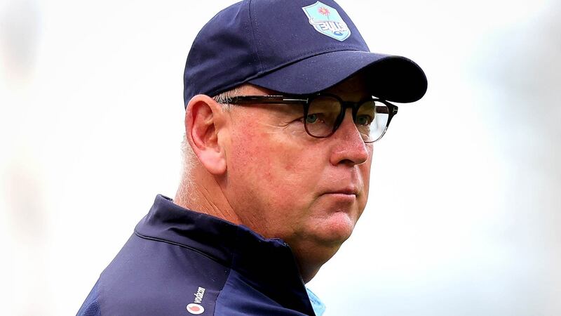 Bulls director of rugby Jake White on the sideline at the Aviva Stadium. Photograph: Ryan Byrne/Inpho