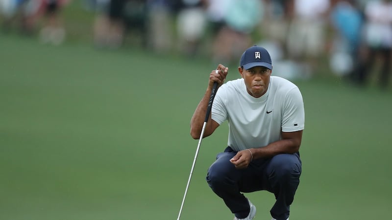 Tiger Woods was chewing gum the whole way through his victory at last year’s US Masters. Photo: David Cannon/Getty Images
