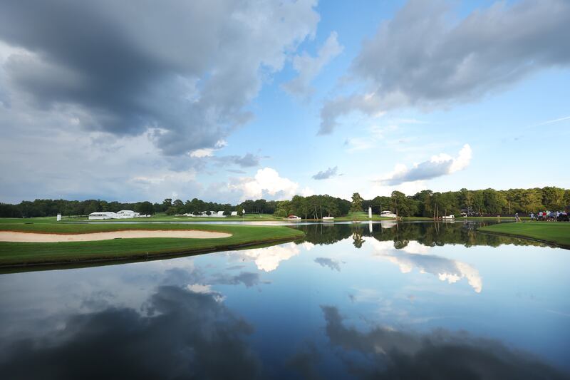 A general view of the par three 15th hole at East Lake Golf Club in Atlanta, Georgia. Photograph: Kevin C. Cox/Getty Images