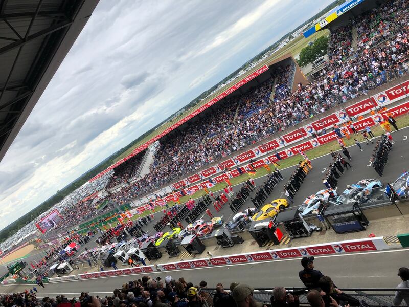 The supercars in the Le Mans race reach speeds of up to 300km/h on the Mulsanne Straight