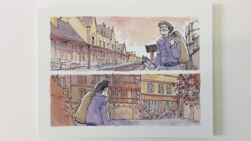 The artist Leyho drew on his great-grand-uncle’s wartime notebook, his father’s historical research and war photographer François Bost’s images.