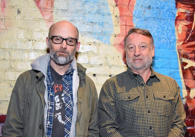 Moby and Peter Hook: ‘Ian would be proud.’ Photograph: Araya Diaz/Getty