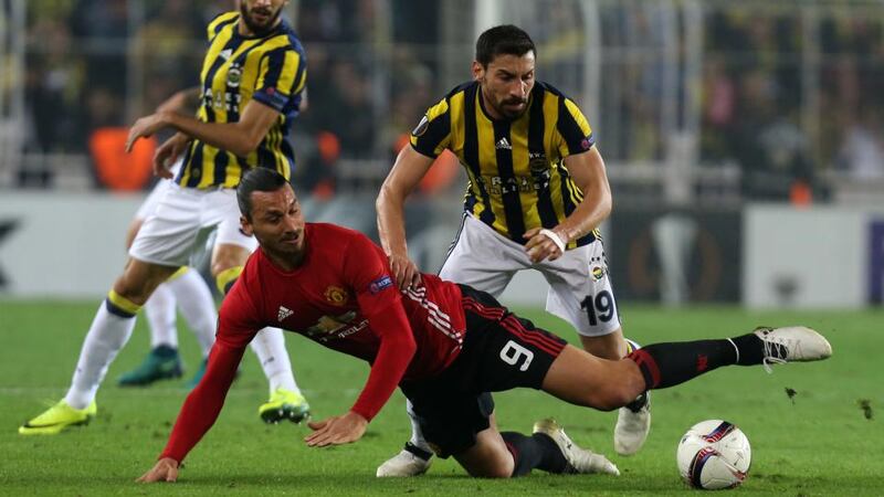 Fenerbahce beat eventual winners Manchester United 2-1 in the Europa League group stages in 2016. Photograph: Stringer/AFP/Getty