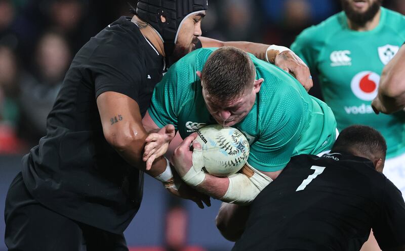Tadhg Furlong has started all five wins over the All Blacks and also has a win with the Lions over them. Photograph: Billy Stickland/Inpho