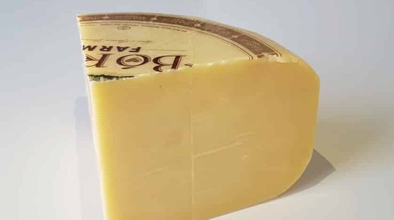 A wedge of cheddar from Bóooo Rua farm, available to order online. Photograph: Bó Rua Farmo