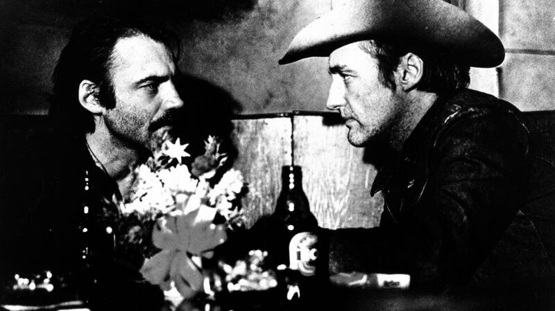 Bruno Ganz and Dennis Hopper in The American Friend (1977). Photograph: Ronald Grant